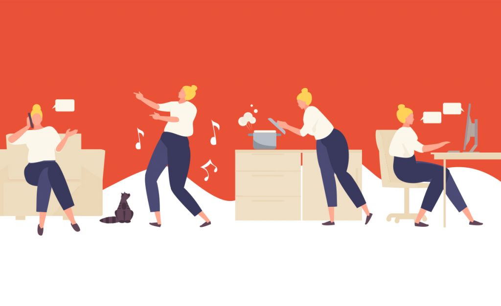 blonde woman doing activities