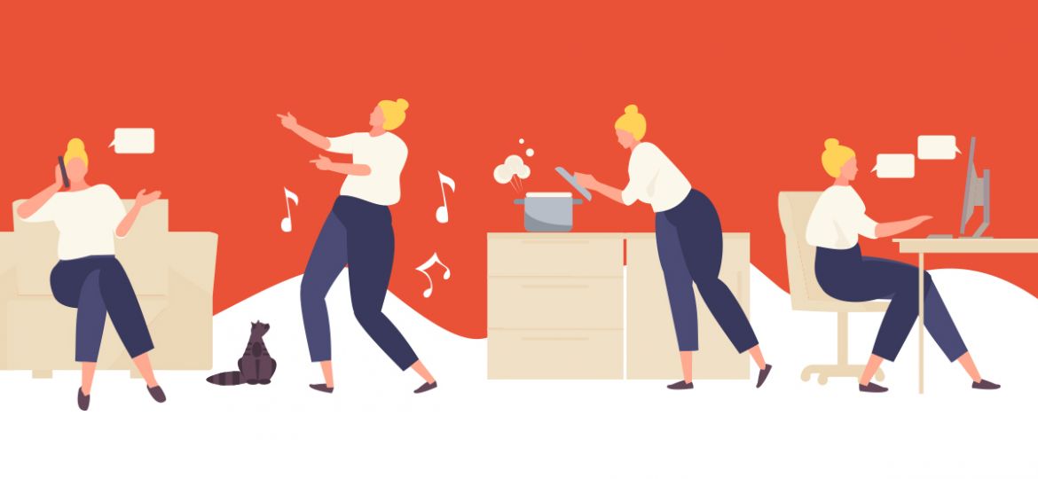 blonde woman doing activities