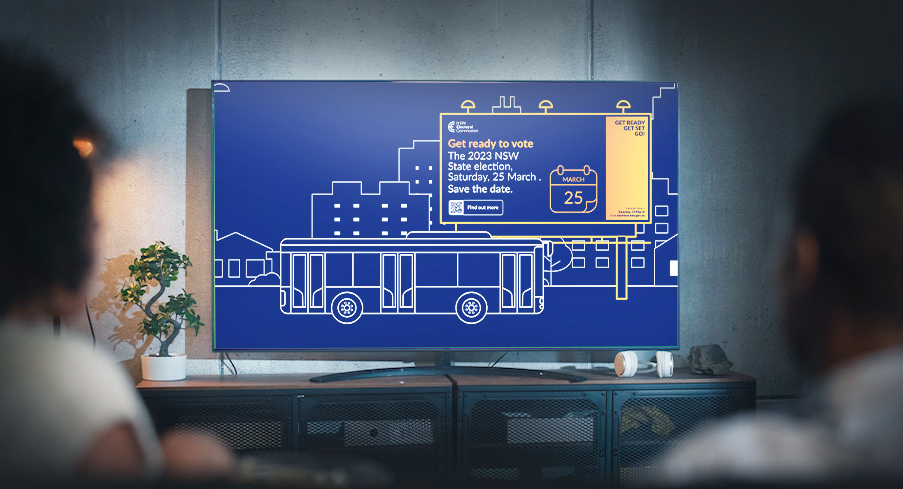 Advertisement on television